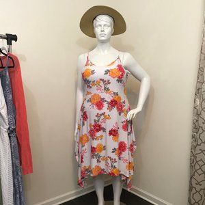 Rouge Collection Floral Handkerchief Dress